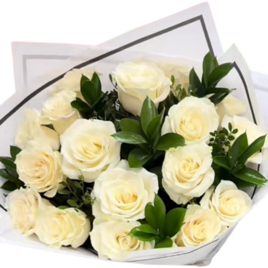 Ivory Elegance- Rose Bouquet