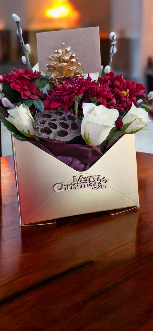 Christmas floral envelopes