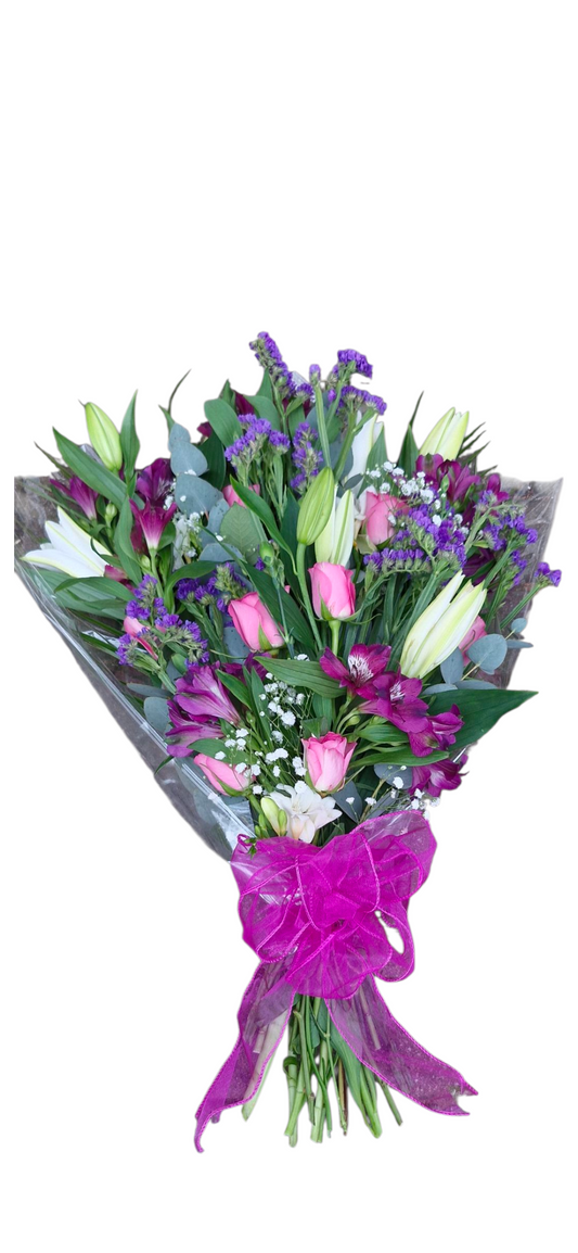 Cellophaned Hand-Tie Funeral Spray