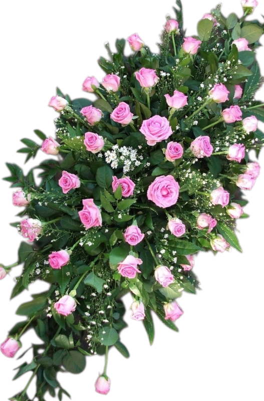 4ft All Rose Coffin Spray