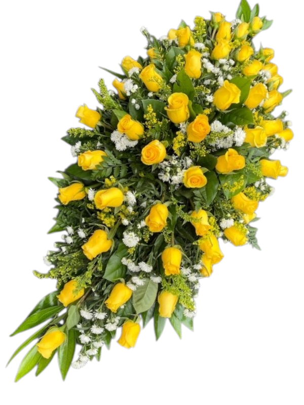 4ft All Rose Coffin Spray