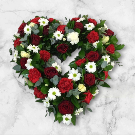 17" Open Heart Funeral Tribute