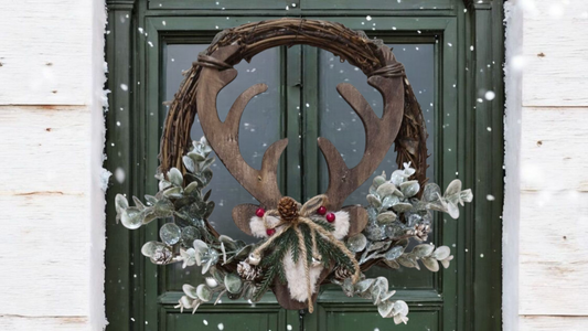 Stag door wreath