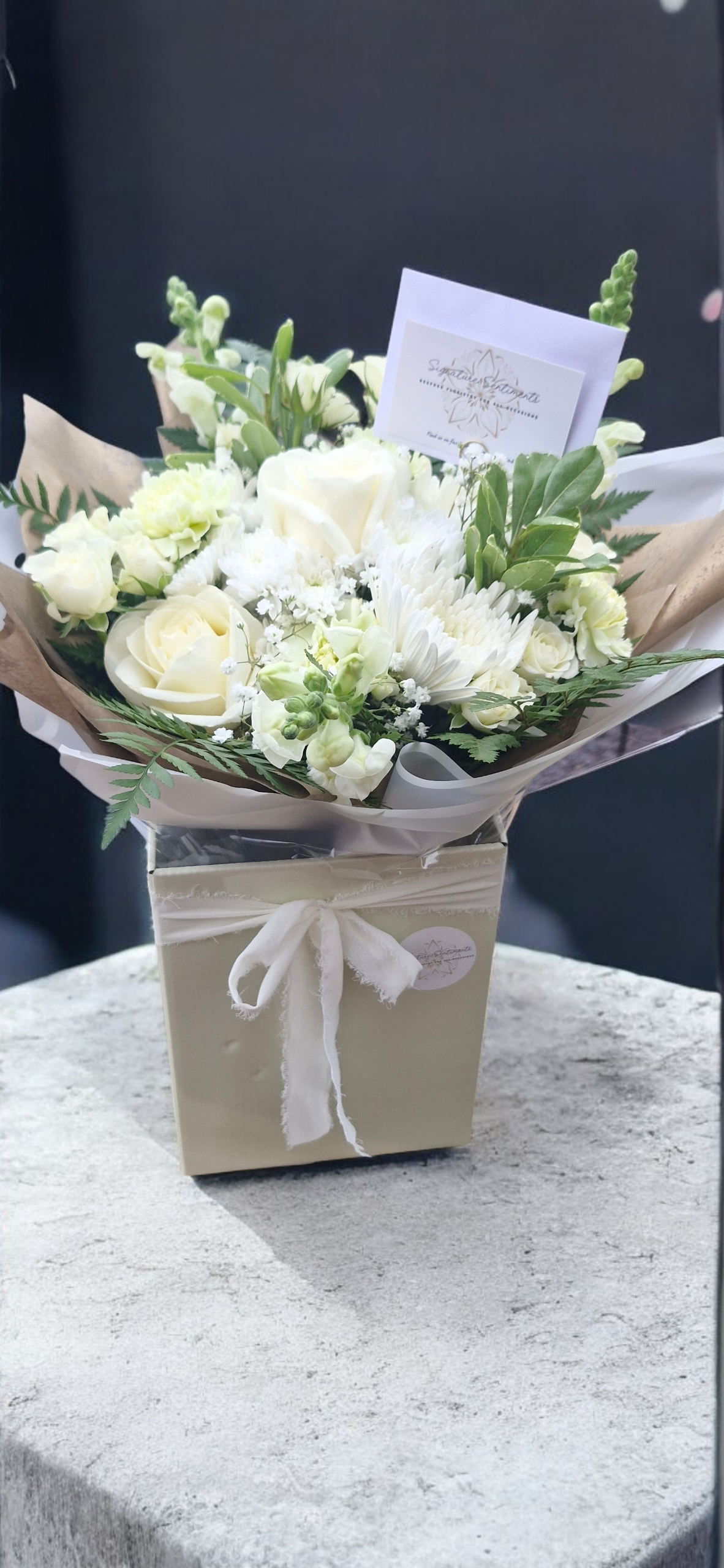 Serene sympathy bouquet- No Lillies