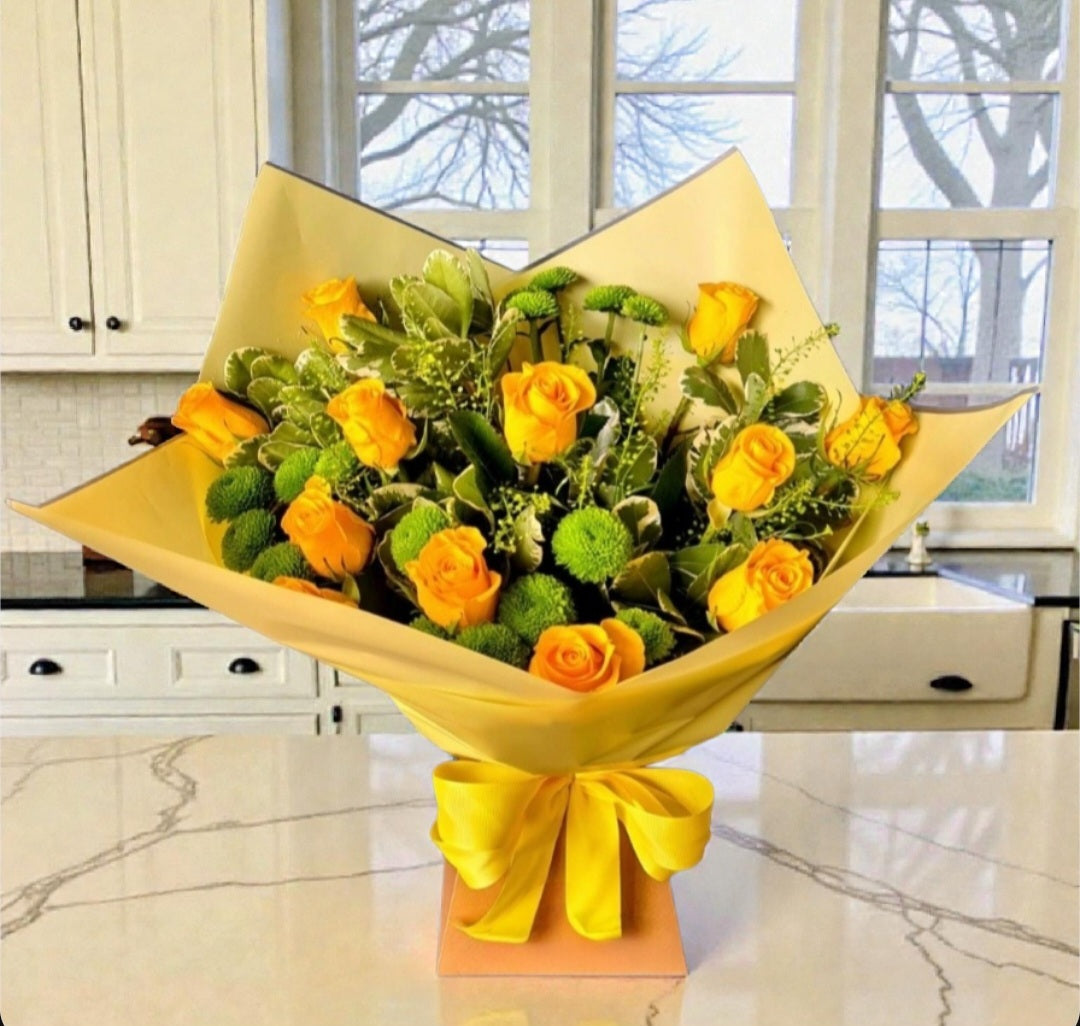 Sweet Sunshine- Rose Bouquet