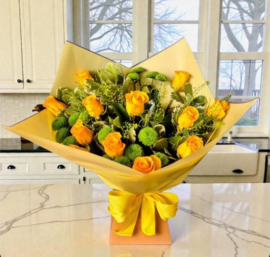 Sweet Sunshine- Rose Bouquet