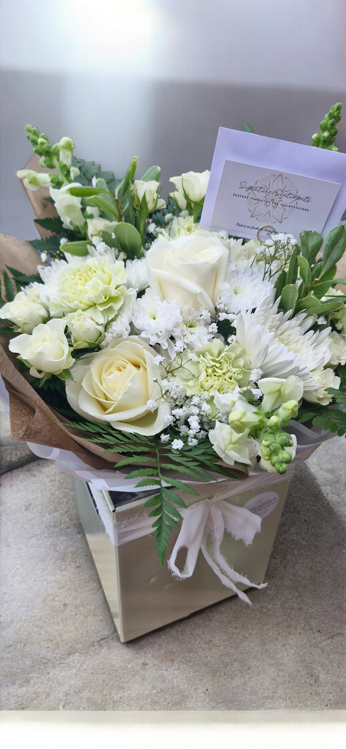 Serene sympathy bouquet- No Lillies